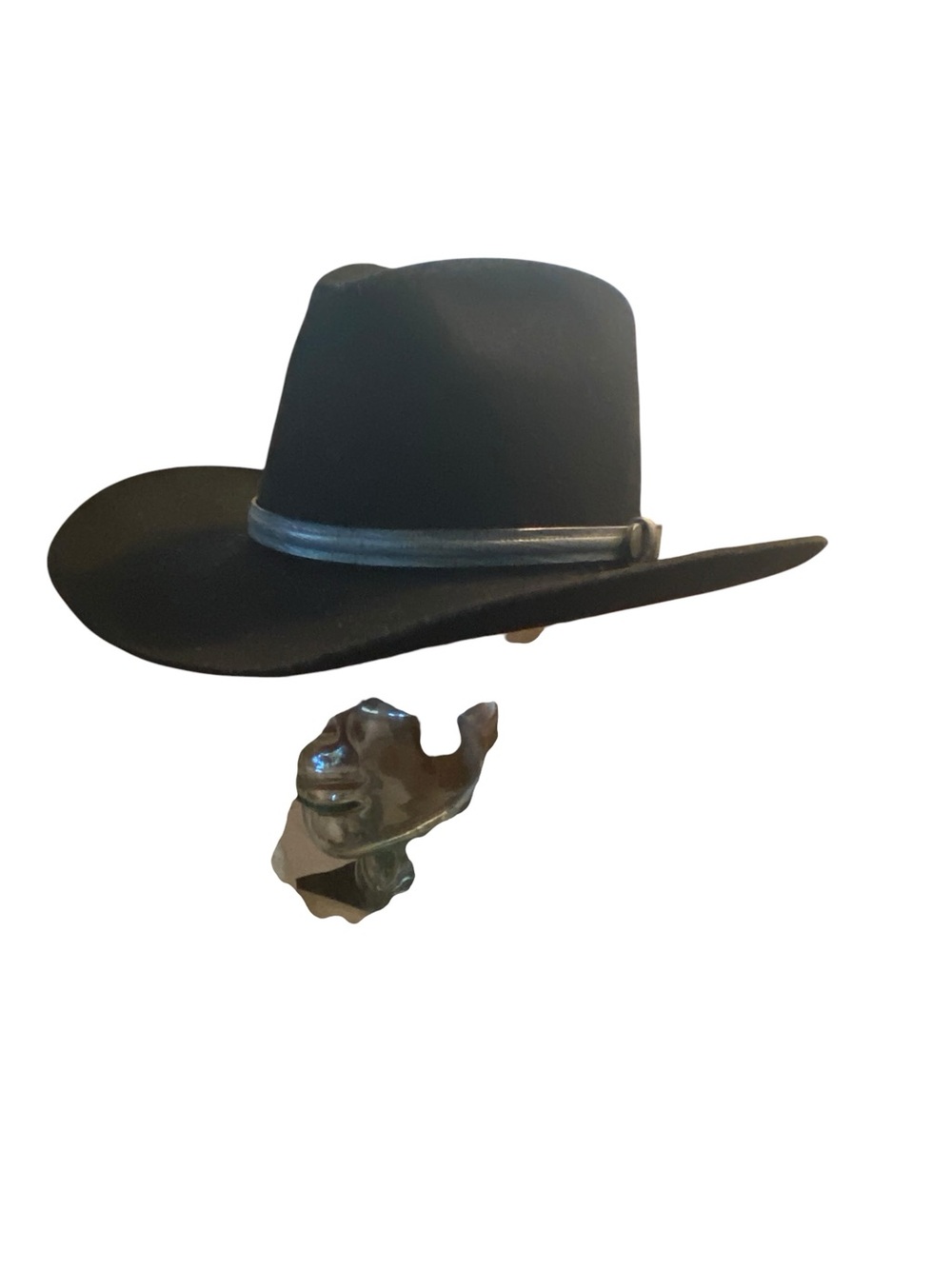 Vintage Resistol Stagecoach Black Beaver  Felt Cowboy Hat 7 1/4 western Rodeo - Picture 15 of 16